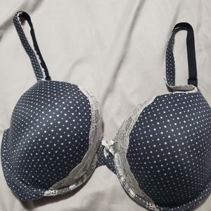 Vs navy blue polka dot bra 36dd